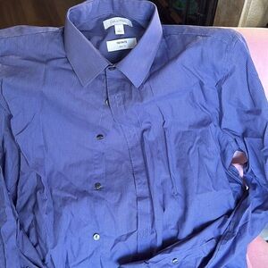 Calvin Klein Men's Purple Dress Shirt